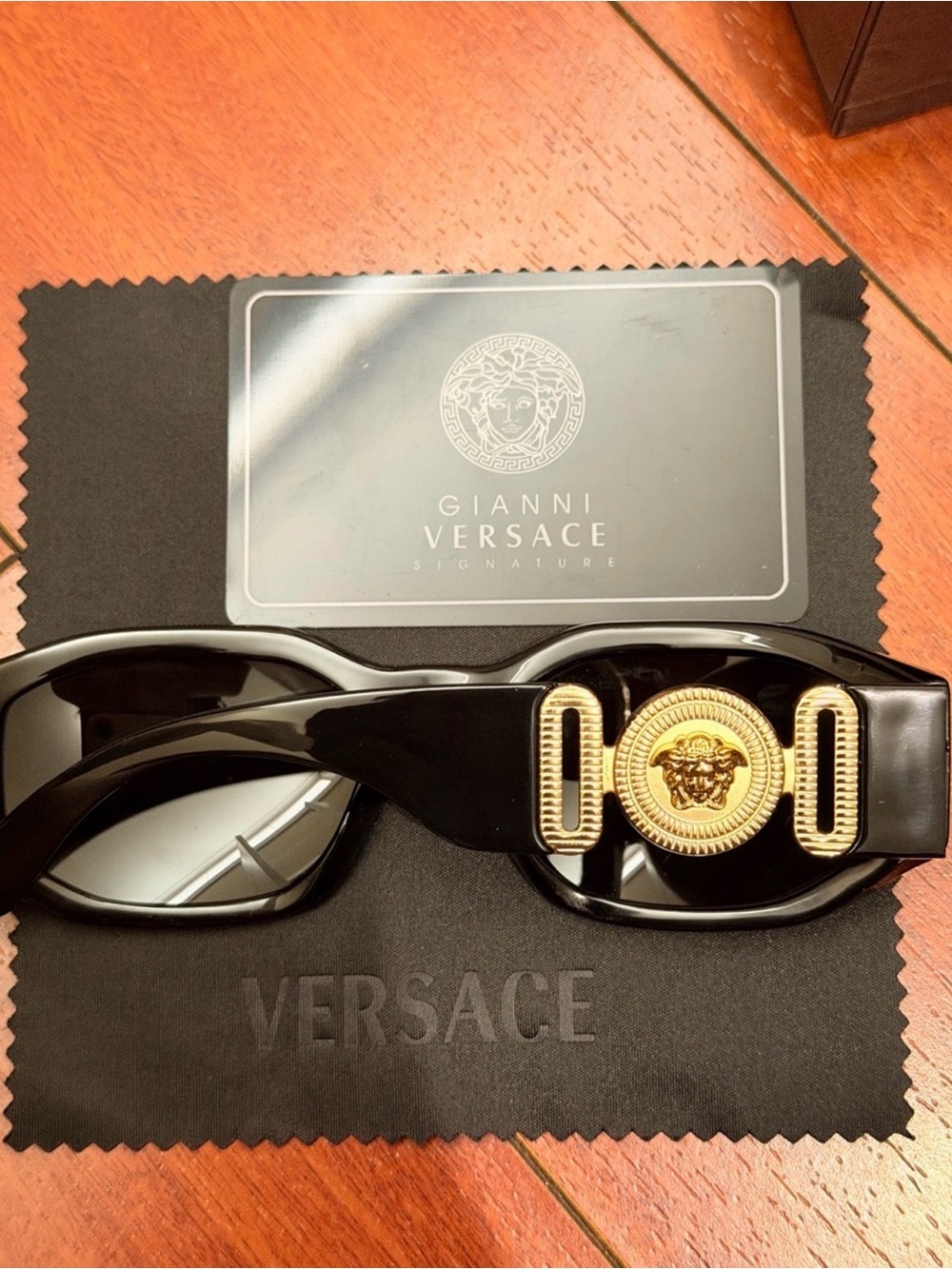 Versace MOD 4361 Black Gold Medusa Sunglasses 53mm